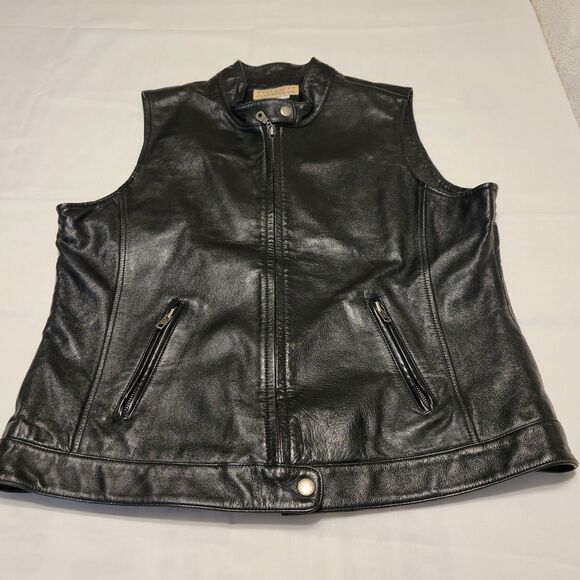 Telluride Clothing Co. Jackets & Blazers - Telluride Clothing Co. Women's Leather Black Vest Jacket  Full Zip Size Large